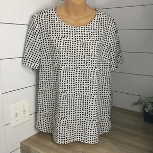 Daniel Rainn blouse womens Large polka dot print‎